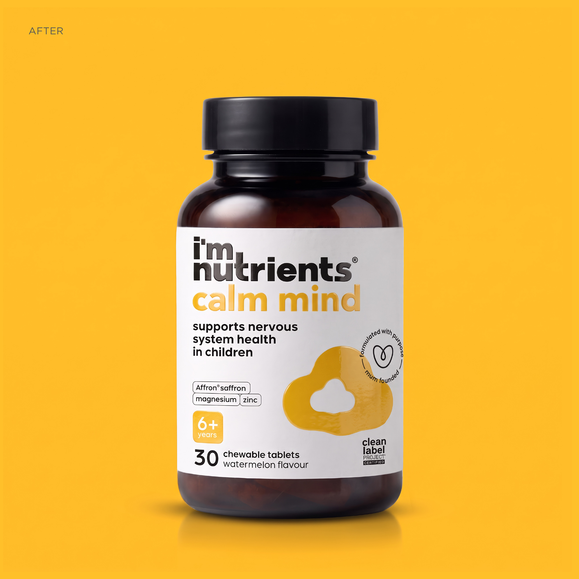 I'm Nutrients Calm Mind, redesigned label