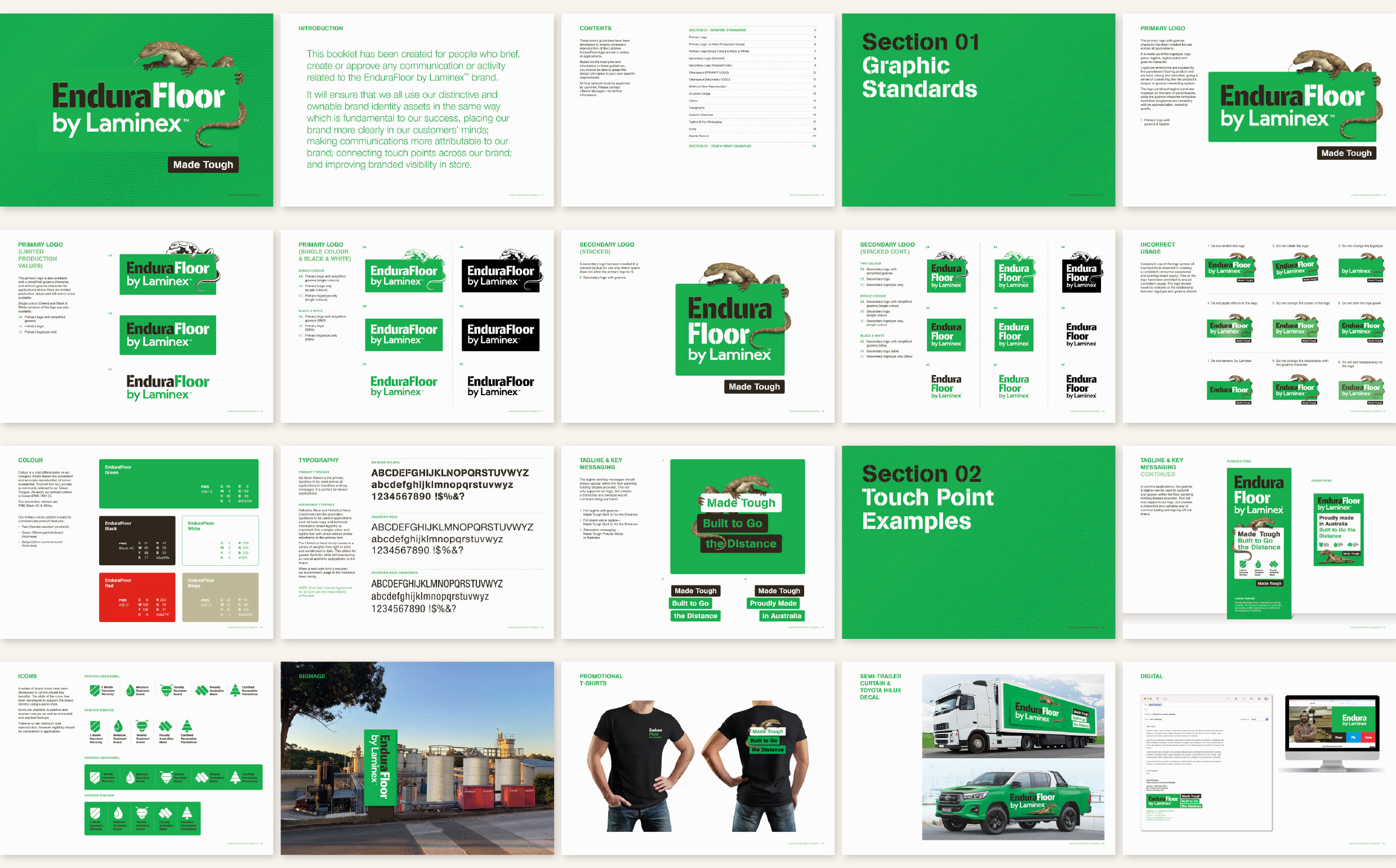 EnduraFloor style guide spread
