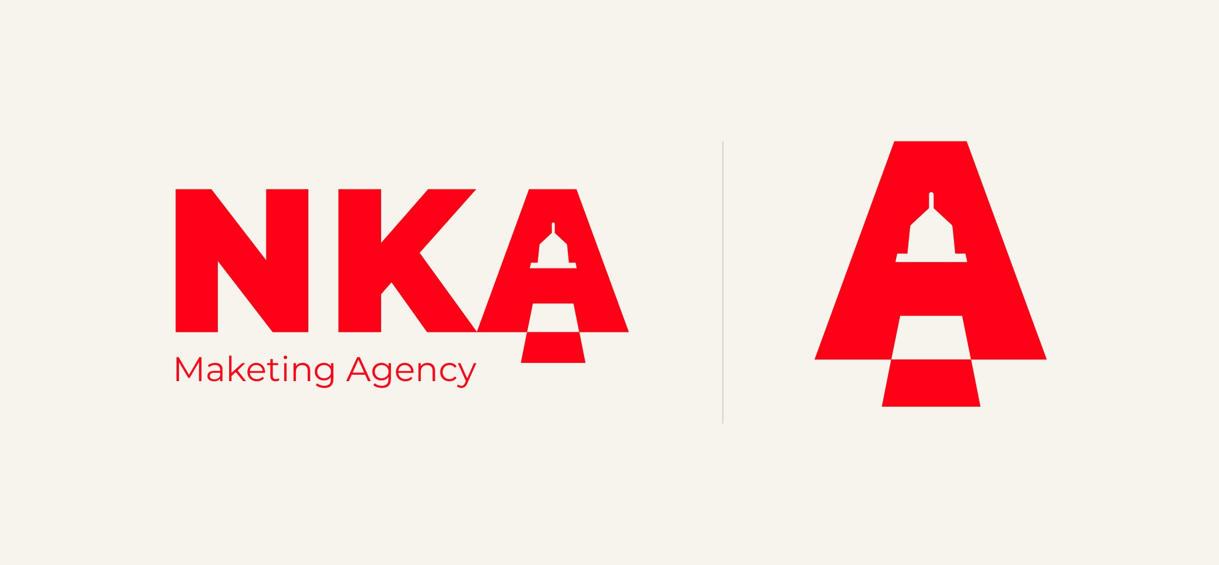 NKA logo system across colour variations